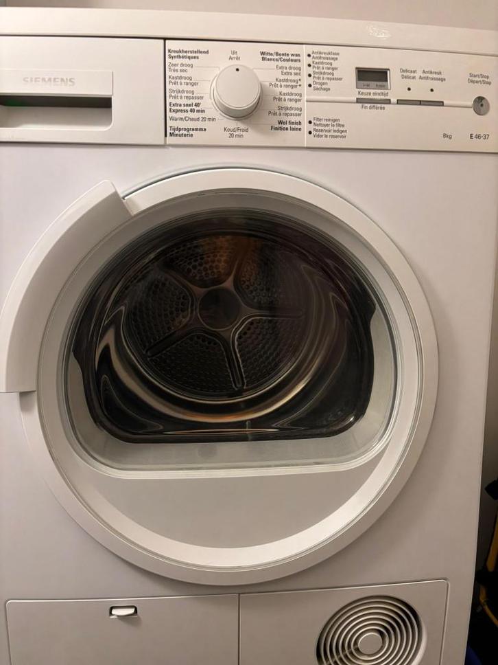 Kit laveuse Siemens (E14‑16) + sécheuse (E46‑37), Electroménager, Lave-linge, Utilisé, Chargeur frontal, 4 à 6 kg, 85 à 90 cm