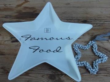 SALE Witte stervormige schaal, riviera maison, famous food beschikbaar voor biedingen