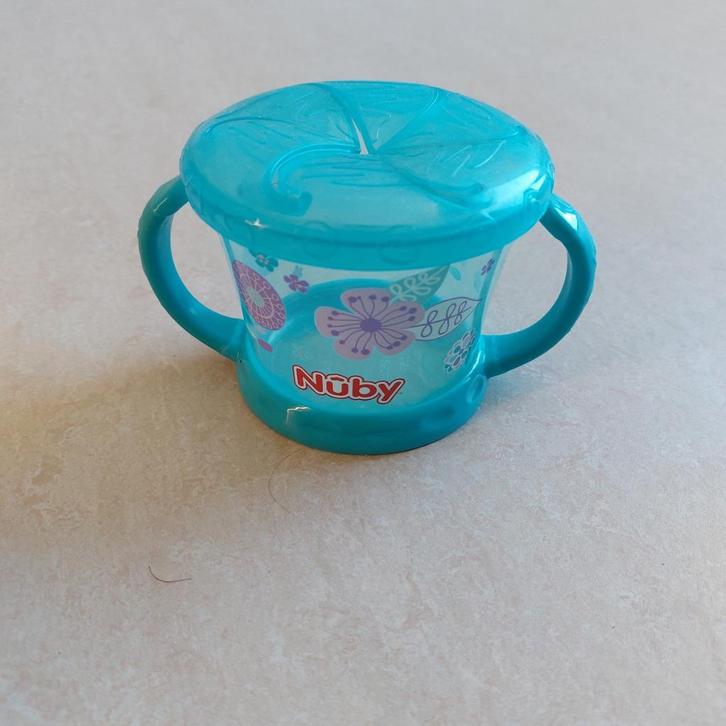 Nûby snackpotje (blauw), Kinderen en Baby's, Babyvoeding en Toebehoren, Zo goed als nieuw, Overige typen, Ophalen of Verzenden