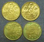 4 verzilverde Belgische munten van 500 Frank 1980, Postzegels en Munten, Ophalen of Verzenden, Verzilverd, Losse munt