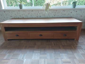 Tv- kast in massief teak.L=180, D=60, H=45, Enlèvement, Utilisé