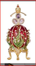 « Œuf de muguet » de style Fabergé, Antiquités & Art, Enlèvement ou Envoi