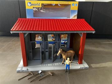 Bruder BWorld 62520 paardenstal met ruiter, paard beschikbaar voor biedingen