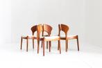 Vintage Danish Dining Chairs by Schou Andersens Mobelfabrik,, Maison & Meubles, Chaises, Comme neuf, Quatre, Scandinavisch, vintage