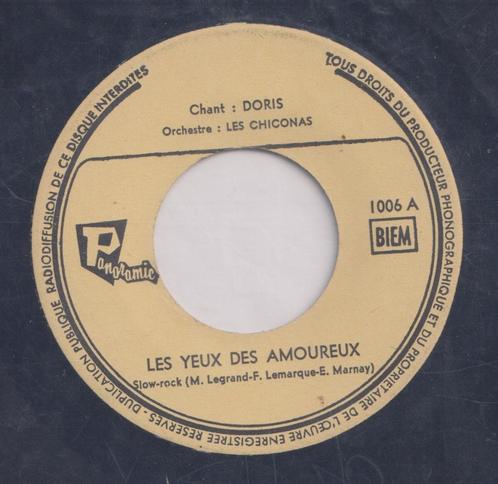 Doris & Les Chiconas – Les yeux des amoureux / Partir - Sing, Cd's en Dvd's, Vinyl Singles, Gebruikt, Single, Pop, 7 inch, Ophalen of Verzenden