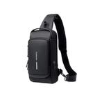Zwarte Schoudertas Crossbody Tas PU Leren Tas Heren Dames, Verzenden, Nieuw, Zwart, Overige merken