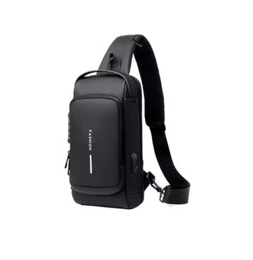Zwarte Schoudertas Crossbody Tas PU Leren Tas Heren Dames beschikbaar voor biedingen