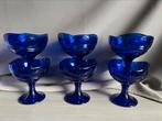 Blauwe glazen ijscoupes 6 stuks, Ophalen