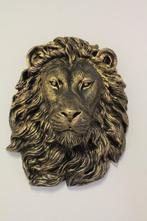 Déco murale dorée tête de lion, décoration de jardin en bron, Enlèvement ou Envoi, Neuf