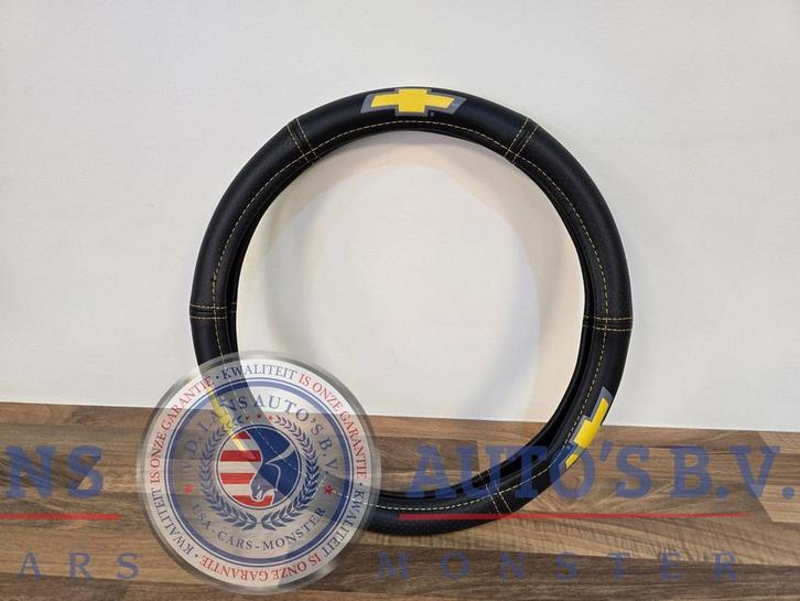 Chevrolet stuurhoes zwart geel – met logo 38 cm, Auto-onderdelen, Besturing, Nieuw, Ophalen of Verzenden