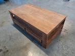 Houten salontafel met schuiven, Huis en Inrichting, Tafels | Salontafels, Ophalen, Gebruikt