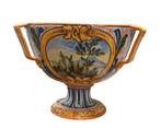 Italiaanse majolica coupe – Castelli, 20e eeuw, Antiek en Kunst, Antiek | Keramiek en Aardewerk, Ophalen