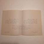 Faire part invitation et menu mariage 1932, Ophalen of Verzenden
