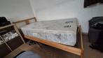 Lit 90200 + latte + matelas avec couverture, Enlèvement, Comme neuf, Bois