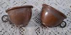 2 Vintage rood koperen miniatuur kopjes voor poppenhuis, Verzamelen, Poppenhuizen en Toebehoren, Ophalen of Verzenden, Gebruikt
