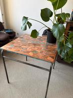 Tafel 80x80x80 inleghout, Huis en Inrichting, Ophalen, Gebruikt, Vierkant, Bohemian