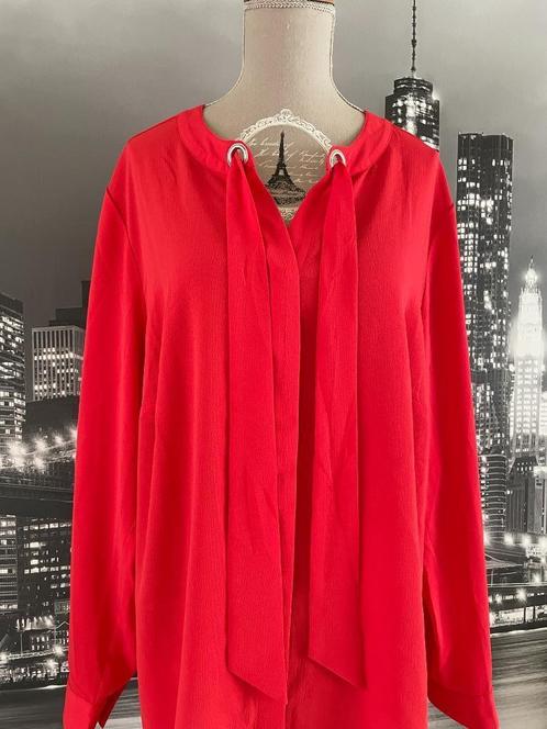 prachtige oranje blouse - Amy Vermont - 48-50, Kleding | Dames, T-shirts, Zo goed als nieuw, Maat 46/48 (XL) of groter, Oranje