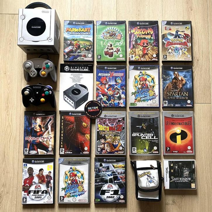 Nintendo Gamecube Silver + Spellen, Games en Spelcomputers, Games | Nintendo GameCube, Zo goed als nieuw, Ophalen of Verzenden