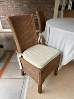 6 stoelen in riet in zeer goede staat, Ophalen, Gebruikt, Overige kleuren, Riet of Rotan