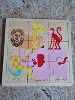 Houten dieren puzzel (80), Comme neuf, Moins de 10 pièces, 6 mois à 2 ans, Enlèvement ou Envoi