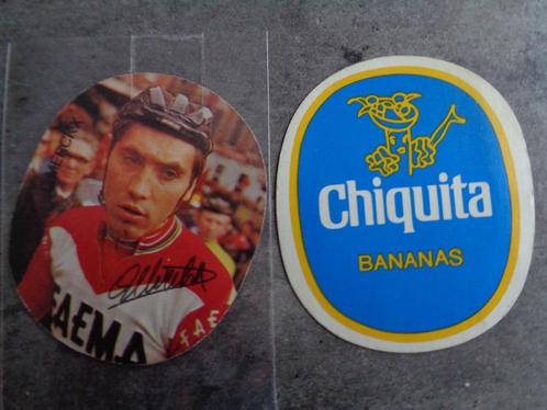 MERCKX EDDY  prent geplastifieerd chiquita bananen, Hobby en Vrije tijd, Stickers en Plaatjes, Ophalen of Verzenden