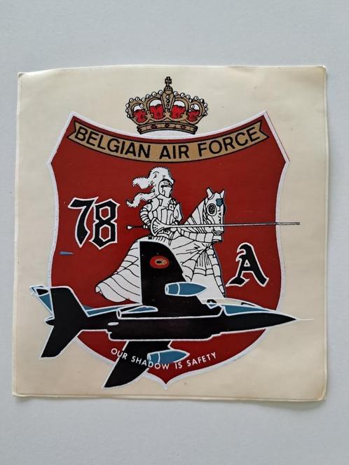Autocollant vintage - Force aérienne belge - 78A - Notre omb, Collections, Autocollants, Comme neuf, Autres types, Enlèvement ou Envoi