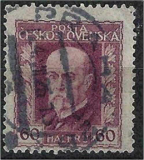 Tsjechoslowakije 1926-1928 - Yvert 194 - President Masa (ST), Timbres & Monnaies, Timbres | Europe | Autre, Affranchi, Autres pays