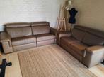 Kwalitatieve leren salon – 4-zit elektrisch relax + 2-zit, Ophalen, Gebruikt