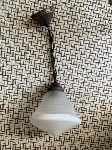 Philips vintage opaline art deco hanglamp jaren 30 en 40 beschikbaar voor biedingen