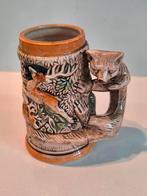 Keramische bierpul met vossensteel, Ophalen of Verzenden