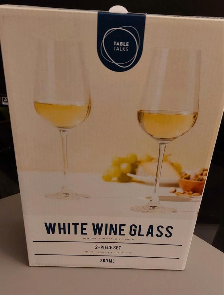 À vendre : Lot de 4 verres à vin blanc – neufs – Table Talks, Collections, Verres & Petits Verres, Enlèvement