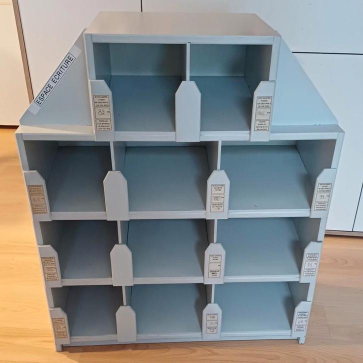 oude kleine archiefkast houten boekwinkelplank, Antiek en Kunst, Antiek | Meubels | Kasten