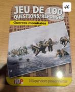 jeux des 100 questions/réponses sur les geurres mondiales, Trois ou quatre joueurs, Enlèvement, Comme neuf, Jeu de voyage
