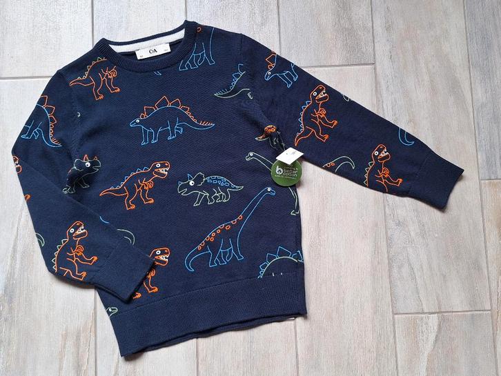 ★ M122 - Nieuwe Trui Dino, Kinderen en Baby's, Kinderkleding | Maat 122, Nieuw, Jongen, Trui of Vest, Ophalen of Verzenden