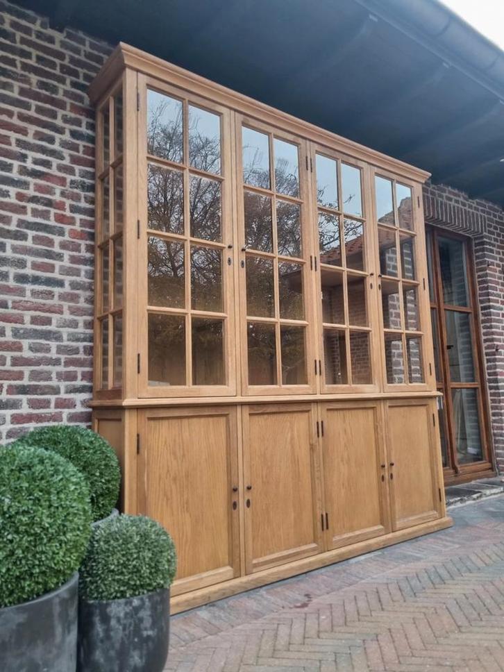 Eiken buffetkast/vitrinekast flamant, Huis en Inrichting, Kasten | Buffetkasten, Zo goed als nieuw, Ophalen of Verzenden