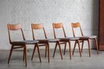 Set of 4 'boomerang' dining chairs by Alfred Christensen, Huis en Inrichting, Stoelen, Grijs, Vier, Gebruikt, Hout