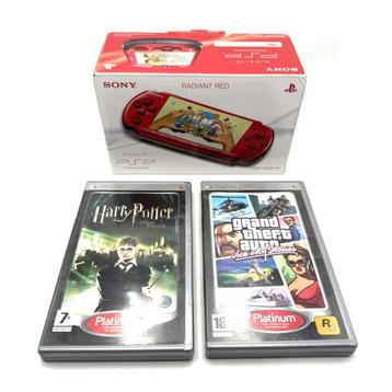 Console PSP-3004 Slim & Lite Radiant Red (+ 2 spellen) beschikbaar voor biedingen