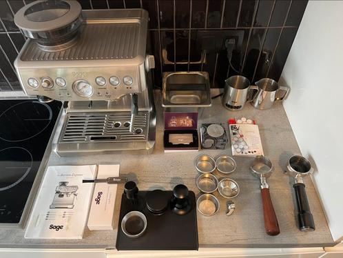 Sage Barista Express Stainless Steel, Elektronische apparatuur, Koffiezetapparaten, Zo goed als nieuw, Koffiebonen, Espresso apparaat