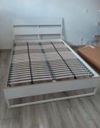 Schitterend wit houten bed met boxsprings 140-200 nieuw, Ophalen, Zo goed als nieuw, Wit, Hout