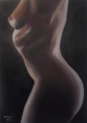 olieschilderij naked girl torso 1 (50x70) beschikbaar voor biedingen