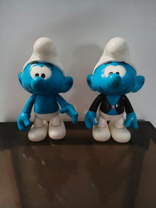 set van 2 Smurfenfiguren 20 cm, Verzamelen, Smurfen, Gebruikt, Ophalen of Verzenden