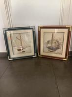 2 kaders met boten in 3D, Ophalen, Zo goed als nieuw
