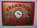 Bieretiket Belgie Brabrux Becasse Framboise (92-93)., Verzamelen, Verzenden, Zo goed als nieuw