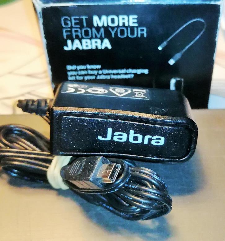 Chargeur Jabra mini-USB, comme neuf, Telecommunicatie, Mobiele telefoons | Telefoon-opladers, Zo goed als nieuw, Ophalen of Verzenden