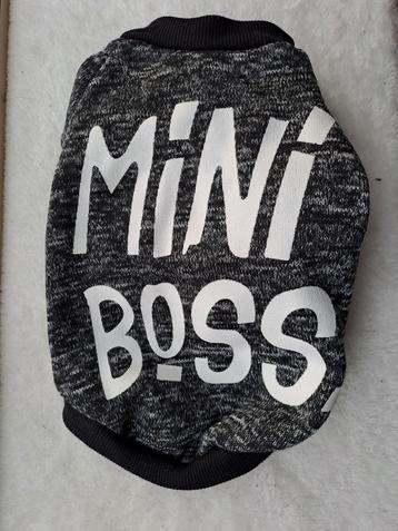 Leuk hondentruitje met tekst 'mini boss' maat M beschikbaar voor biedingen