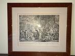 Antieke litho Gravure Vos Prima Christi Victima Ingelijst, Ophalen