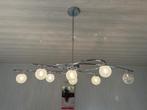Luster 8 lichtpunten, Huis en Inrichting, Lampen | Kroonluchters, Ophalen, Zo goed als nieuw, Glas