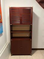 Vintage Mahonie houten kast 180x80x39 (2 stuks), Enlèvement