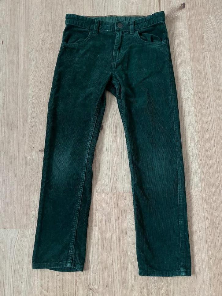 H&M, (donker) groene broek fijne rib / velours 134, Kinderen en Baby's, Kinderkleding | Maat 134, Meisje, Broek, Ophalen of Verzenden