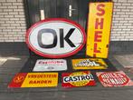 Diverse oude garage reclameborden te koop, Ophalen of Verzenden